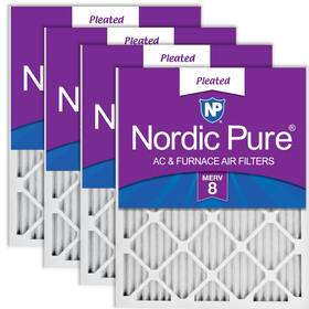Nordic Pure 14x20x1m8-4 14x20x1 Actual Size 13 1/2 X 19 3/4 Pleated Merv 8 Air Filt