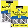 Nordic Pure 14x25x1 Merv 10 Pleated Plus Carbon Ac Furnace Air Filters 2 Pack