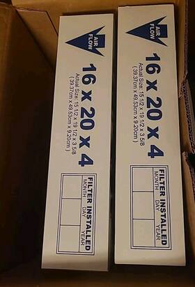 16x20x4pcp-1 Nordic Pure 16x20x4 3 5/8 Carbon Pleated Odor Reduction Merv 12 Furnace Filter 2 Pack