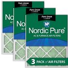 Nordic Pure 16x24x1 Green Plus Carbon Ac Furnace Air Filters 3 Pack