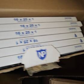 16x25x1m12-12 Nordic Pure 16x25x1 Pleated Merv 12 Air Filters 6 Pack