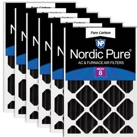 16x25x4pcp-6 Nordic Pure 16x25x4 Actual Size 15 1/2 X 24 3 5/8 Carbon Pleated Odor Reduc