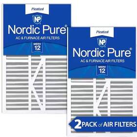 4gcam12-2 Nordic Pure 16x25x5 1/4gcam12-2 1/4 5.25 Goodman/carrier/amana Merv 12 Air Filters 2 Pack