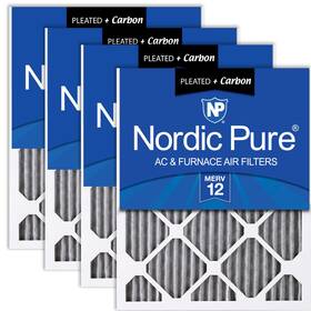 18x18x1pm12c-4 Nordic Pure 18x18x1 Actual Size 17 3/4 X Furnace Air Filters 12 Pleated P