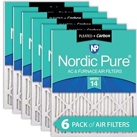 Nordic Pure 18x24x1 Merv 14 Pleated Ac Furnace Air Filters 2 Pack