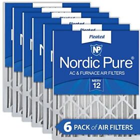 Nordic Pure 18x24x4 Merv 12 Pleated Ac Furnace Air Filters 6 Pack