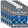 Nordic Pure 18x24x4 Merv 7 Pleated Ac Furnace Air Filters 6 Pack