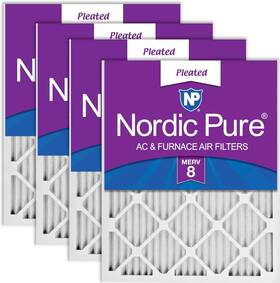 20x25x1m8-2 Nordic Pure Merv 8 Air Filters