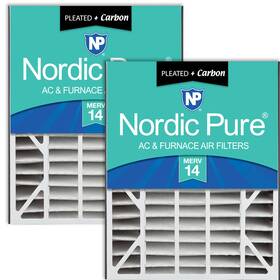 20x25x5abm14 Nordic Pure C-2 20x25x5 19 3/4 X 24 1/4 4 7/8 Air Bear Ac Filter Merv 14 Plus Carbon 2 Pack