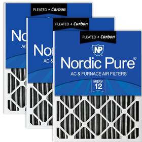 25x25x2pm12c-3 Nordic Pure 25x25x2 Actual Size 24 1/2 X 1 3/4 Furnace Air Filter