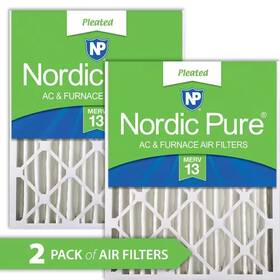Nordic Pure 313036256205 16 Inch X 25 4 Ultimate Pleated Air Filter Merv 13 2-pack