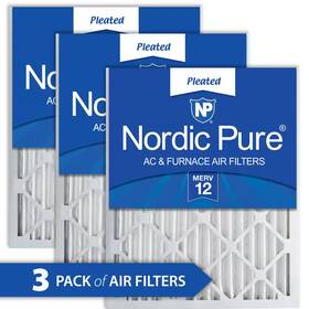 Nordic Pure 313104842842 18 Inch X 2 Allergen Pleated Merv 12 Air Filter 3-pack