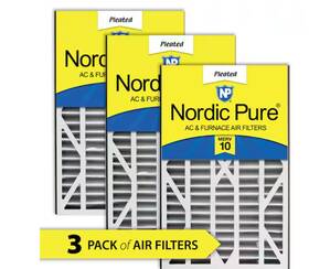 Nordic Pure 313113732790 16 Inch X 25 3 Air Bear Cub Replacement Merv 10 Filter 3-pack