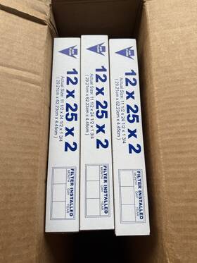 Nordic Pure 445015643652 12 Inch X 25 2 Dust Reduction Pleated Merv 8 Air Filter 3-pack