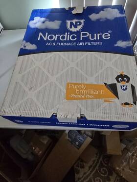 Nordic Pure 689718178074 20x25x1 Merv 12 Pleated Ac Furnace Air Filters 6 Pack