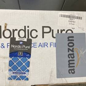 Nordic Pure 816387011566 12x24x1 11-1/2 X 23-1/2 3/4 Pleated Merv 7 Air Filters 12 Packs