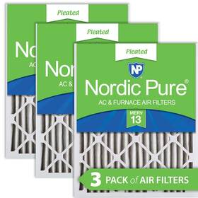 Nordic Pure 816387011870 14x20x2 13 1/2 X 19 1 3/4 Pleated Merv Air Filters 3 Pack