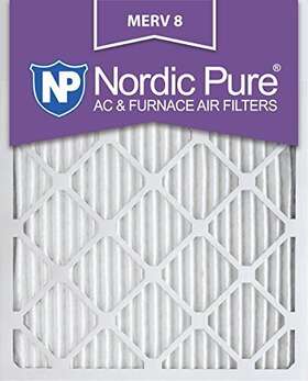 Nordic Pure 816387014321 14x20x1 13 1/2 X 19 3/4 Pleated Merv 8 Air Filters 12 Pack