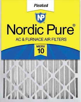 Nordic Pure 848224016786 18x24x4 17 1/2 X 23 3/8 3 5/8 Pleated Merv 10 Air Filter 1 Pack