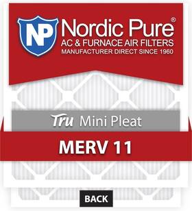 Nordic Pure 848224031949 18x24x1 17 1/2 X 23 3/4 Tru Mini Pleat 11 Ac Furnace Air Filters 3 Pack