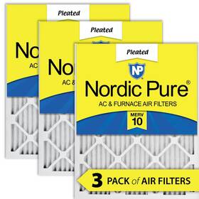Nordic Pure 848224033608 14x24x1 13 3/4 X 23 Pleated 10 Air Filters 3 Pack