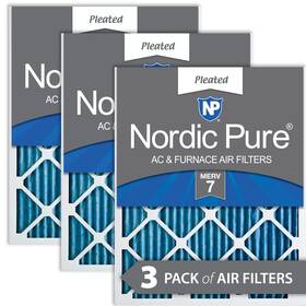 Nordic Pure 848224033653 14x24x1 13 3/4 X 23 Pleated 7 Air Filters 3 Pack