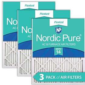Nordic Pure 848224033783 14x30x1 13 15/16 X 29 3/4 Pleated Merv 14 Air Filters 3