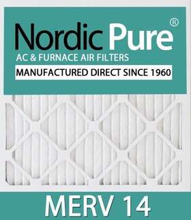Nordic Pure 848224034612 12x18x1 11 1/2 X 17 3/4 Pleated Merv 14 Air Filters 12 Pack