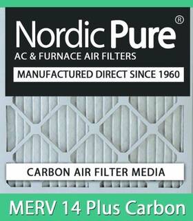 Nordic Pure 848224051053 24x30x1 23 1/2 X 29 3/4 Pleated Air Filters Merv 14 Plus Ca