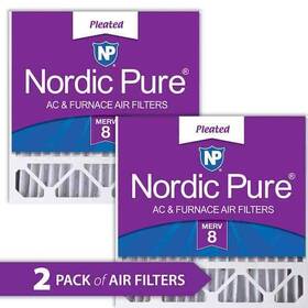 Nordic Pure 848224053569 2 Pack 20 X 5 Inch Size Merv 8 Lennox Pleated Air Furnace Filter Replacement