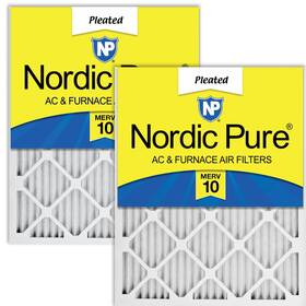 Nordic Pure 848224124627 10x24x1 9 1/2 X 23 3/4 Pleated 10 Air Filters 2 Pack
