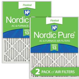 Nordic Pure 848224124788 12x12x1 11 3/4 X Pleated 13 Air Filters 2 Pack
