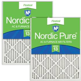 Nordic Pure 848224126225 14x24x1 13 3/4 X 23 Pleated Air Filters 2 Pack