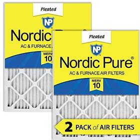 Nordic Pure 848224128465 18x20x1 17 1/2 X 19 3/4 Pleated 10 Air Filters 2 Pack