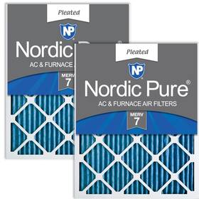Nordic Pure 848224129028 18x25x1 17 1/2 X 24 3/4 Pleated 7 Air Filters 2 Pack