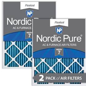 Nordic Pure 848224129264 18x30x1 Merv 7 Pleated Ac Furnace Air Filters 2 Pack