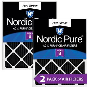 Nordic Pure 848224132059 14x20x1 13 1/2 X 19 3/4 Carbon Pleated Odor Reduction Furnace Ai