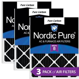 Nordic Pure 848224132721 12x12x1 11 3/4 X Carbon Pleated Odor Reduction Furnace Ai