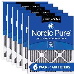 Nordic Pure 848224136651 12x24x1 11 1/2 X 23 3/4 Furnace Air Filters Merv 12 Pleated