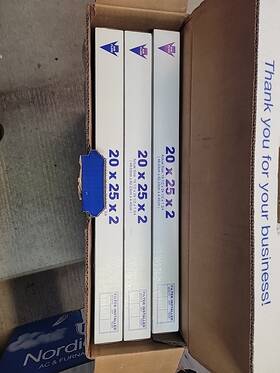 Nordic Pure 848224140948 New 3-pack 20x25x2 Furnace Filter Merv 14