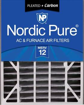 Nordic Pure 848224146759 20x25x5 19 3/4 X 24 1/4 4 7/8 Air Bear Filter 12 Pleated Carbon 1 Pack
