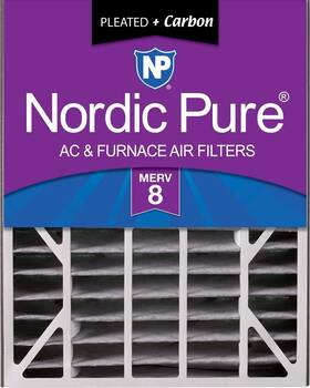Nordic Pure 848224146797 20x25x5 19 3/4 X 24 1/4 4 7/8 Air Bear Ac Filter 8 Pleated Plus Carbon 1