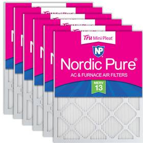 Nordic Pure 848224183440 18x25x1 Actual Size 17 1/2 X 24 3/4 Tru Mini Pleat Merv 13 Ac Furnace A