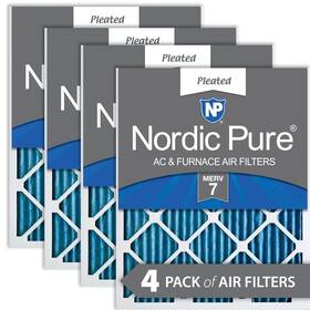 Nordic Pure 848224191100 16x16x1 15 3/4 X Pleated 7 Air Filters 4 Pack