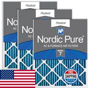 Nordic Pure B0134droc6 12x30x1 Actual Size 11 7/8 X 29 3/4 Pleated Merv 7 Air