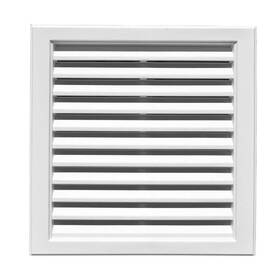 240320001 Novik Ultra White Square Gable Vent 14x14 Vinyl Siding Airflow Screened Durable