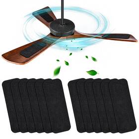 Nsioutlet 655887909146 12pcs Ceiling Fan Blade Filters Activated Carbon Dust Hair Odor Peel Stick Home