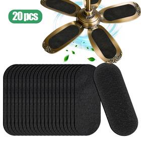 Nsioutlet 655887912825 20x Ceiling Fan Blade Filters Activated Carbon Dust Catcher Self Adhesive 25x9cm