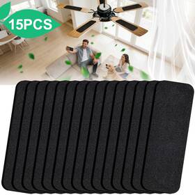 Nsioutlet 677222077105 15x Ceiling Fan Blade Air Filters 25x9cm Coconut Carbon Dust Pad With Adhesive