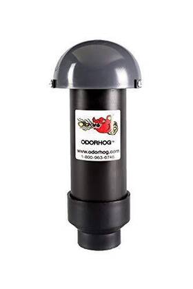 Odorhog 074887560506 Vent Stack Pipe Filter 4 Sizes Black Abs With Mushroom Cap Removes Outdoor Septi